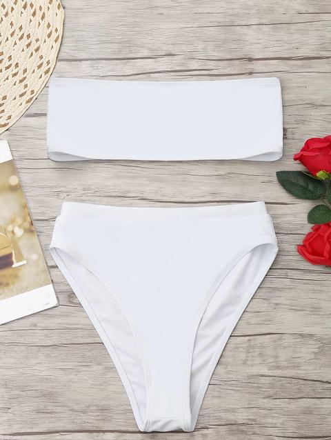 Bikini A Fascia Con Taglio Alto