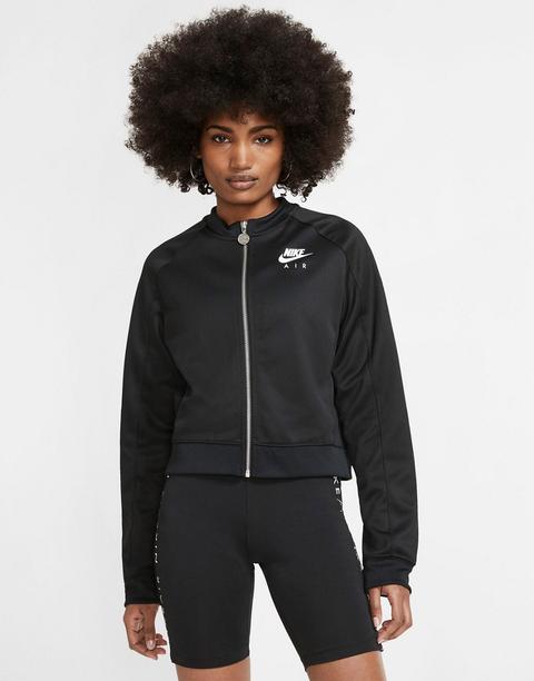 Nike Air Cropped Zip Through Jacket In Black