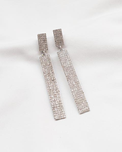 Strass Earrings Silver