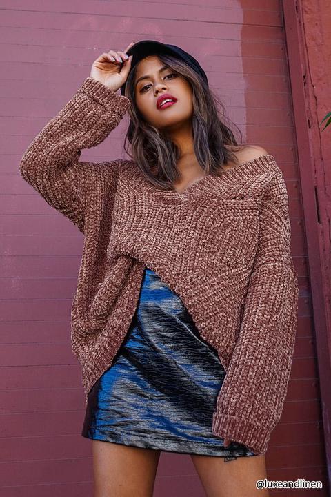 Ribbed Chenille Sweater