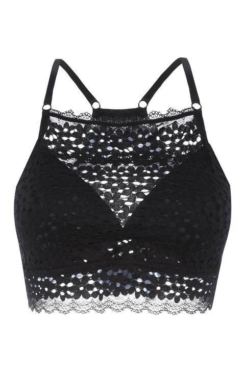 Bralette Nero All'uncinetto