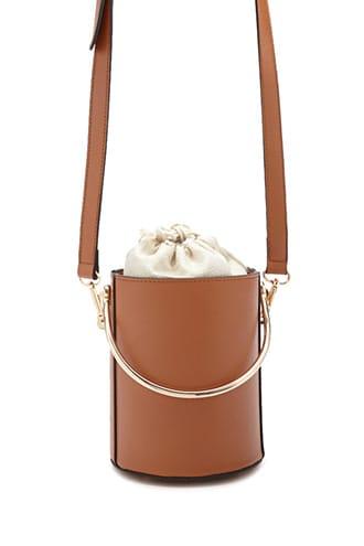 Forever 21 Faux Leather Satchel , Brown