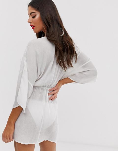 asos white beach cover up