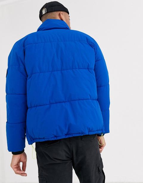 bershka blue puffer jacket