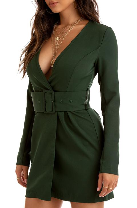 emerald blazer dress