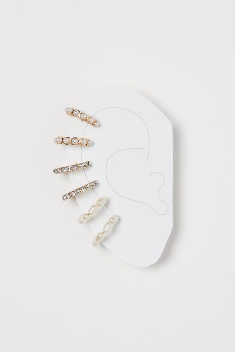 Bijoux D'oreilles, Lot De 6 - Dore