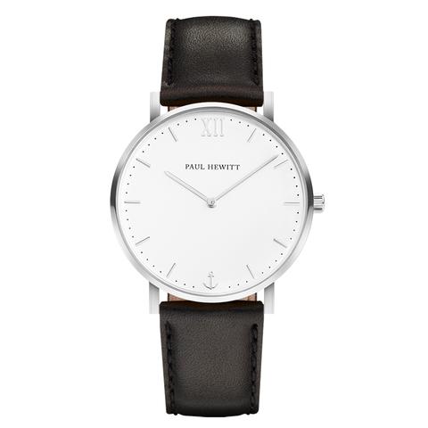 Watch Sailor White Sand Silver Leather Black