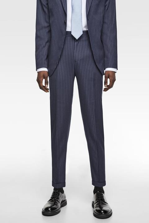 zara striped suit