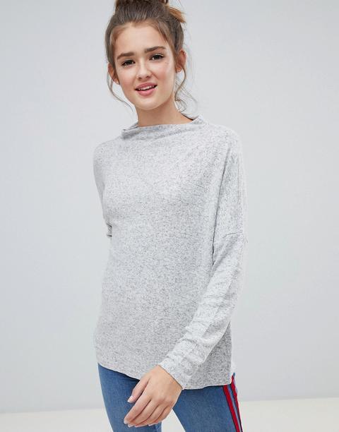 Only - Pullover In Maglia A Maniche Lunghe - Grigio