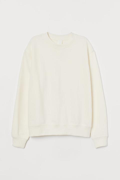 Cotton-blend Sweatshirt - White