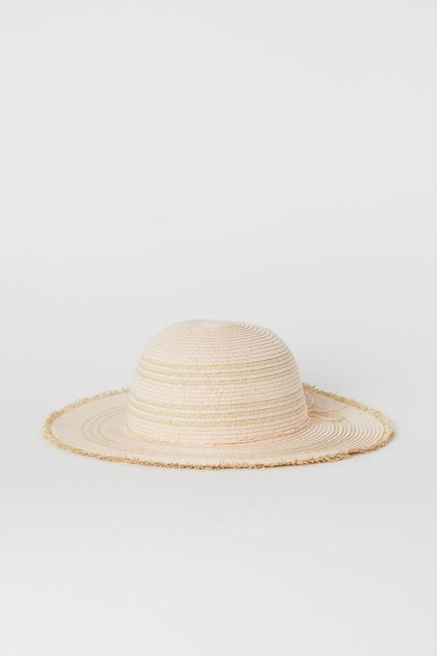 Sombrero De Paja Brillante - Rosa