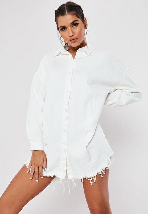 white denim shirt for women
