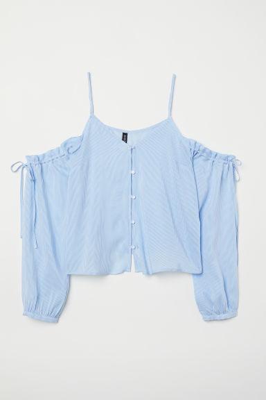 H & M - Camicetta A Spalle Scoperte - Blu