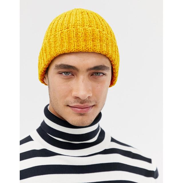 mustard fisherman beanie