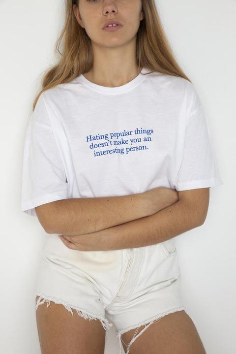 Hating Popular White Tee