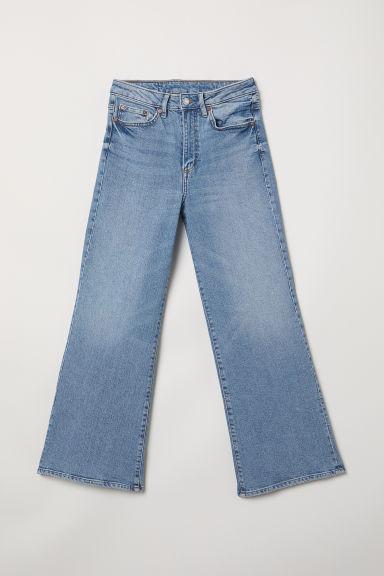 H & M - Wide High Ankle Jeans - Blu