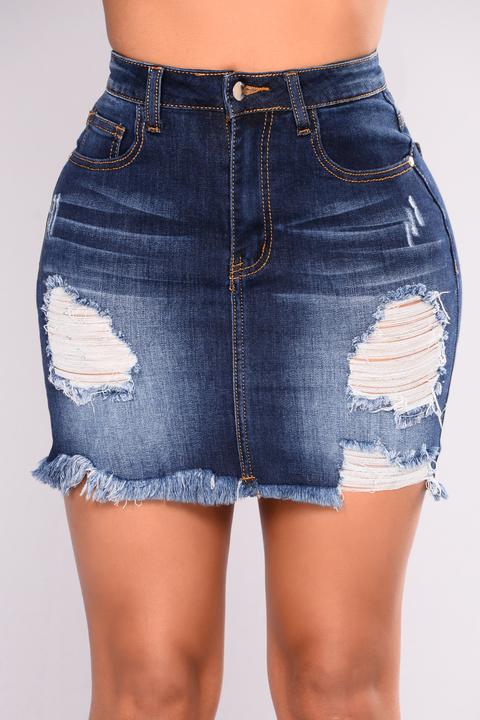 jean skirt fashion nova