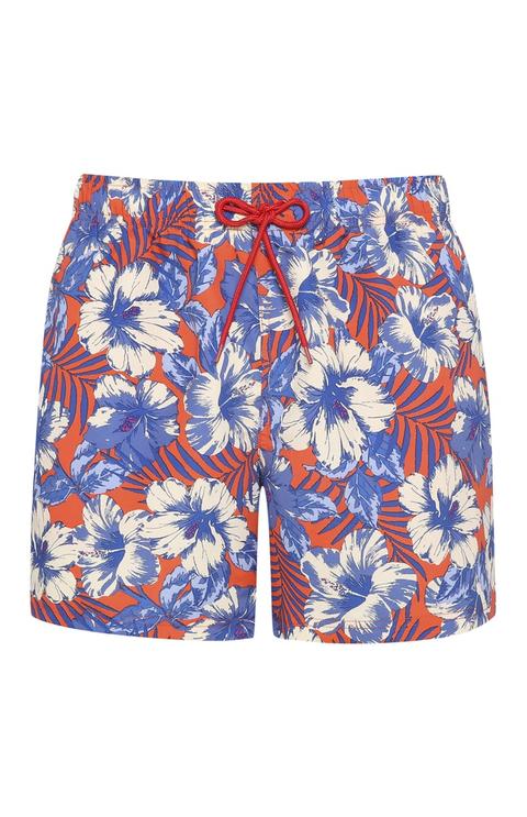 Pantaloncini Mare Arancioni A Fiori