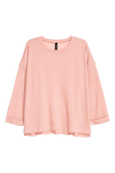 H & M - Pullover In Maglia A Coste - Arancione