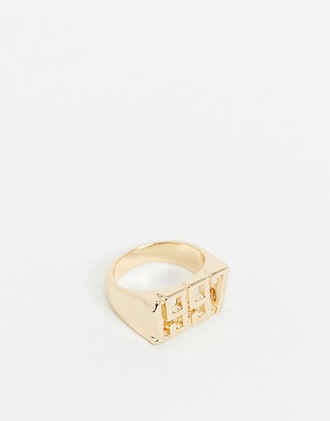 Asos Design - Bague Avec Année De Naissance 1997 - Doré