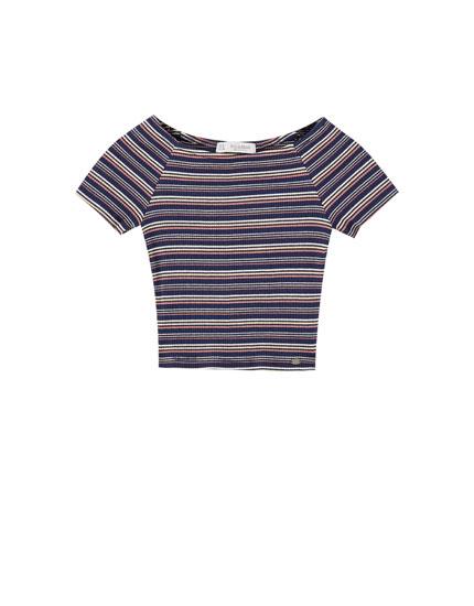 Camiseta Rayitas Manga Corta