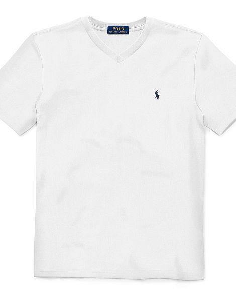 Cotton Jersey V-neck T-shirt