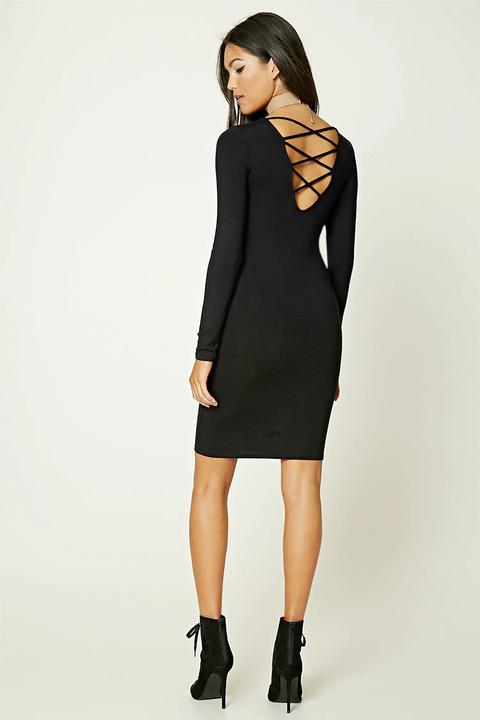 Crisscross-back Bodycon Dress