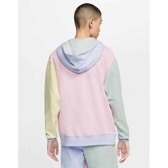 nike metallic swoosh oversized pastel colour block hoodie