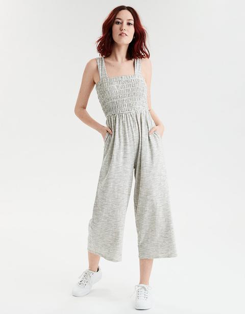 american eagle striped jumpsuit