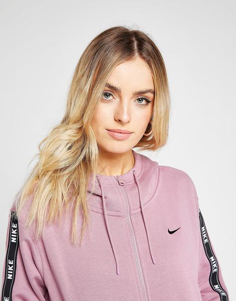 Nike Tape Fleece Full Zip Hoodie - Pink 