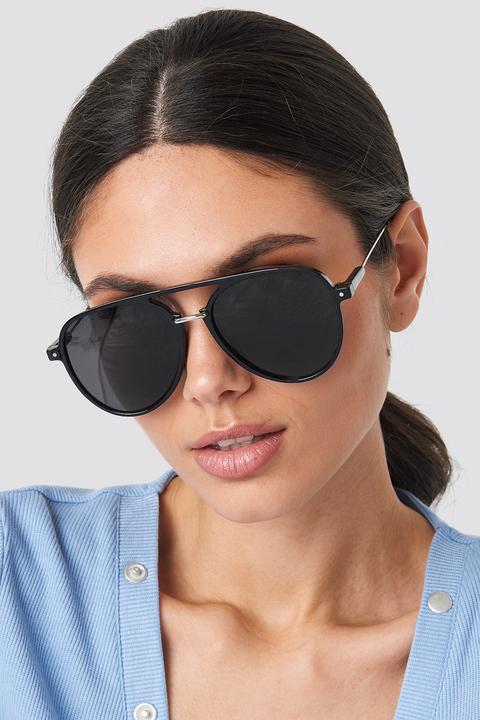 Na-kd Accessories Big Pilot Sunglasses - Black