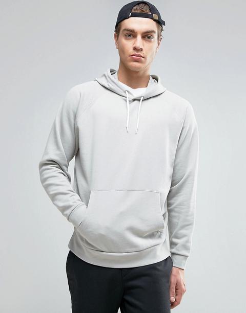 Asos - Felpa Grigia Oversize Con Cappuccio - Grigio