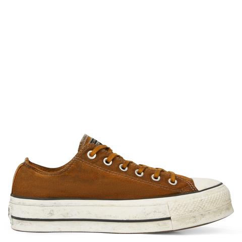 chuck taylor all star canvas rust platform low top