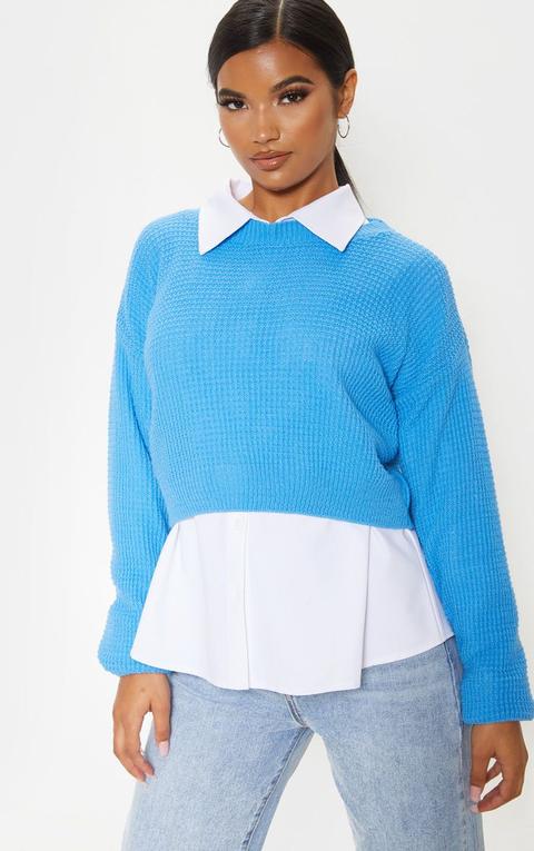 Blue Fisherman Knitted Jumper