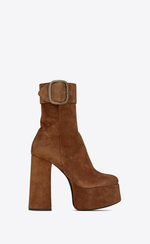 Billy Platform Booties In Suede