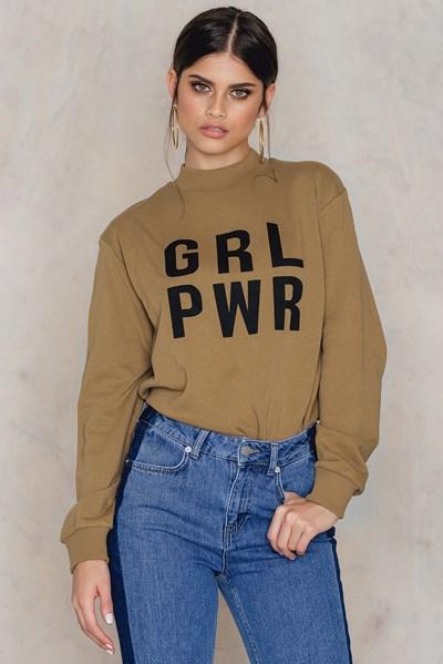 Josefin Ekström For Na-kd Grl Pwr Sweatshirt - Green