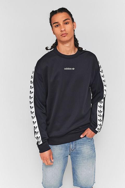 adidas black and white crew neck sweatshirt