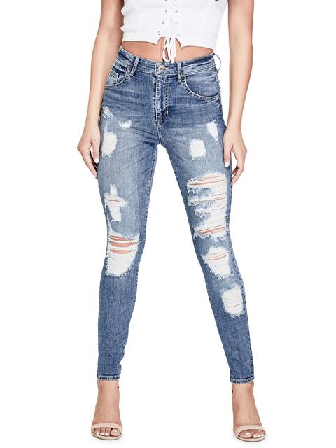 Jeans Skinny Strappi Frontali