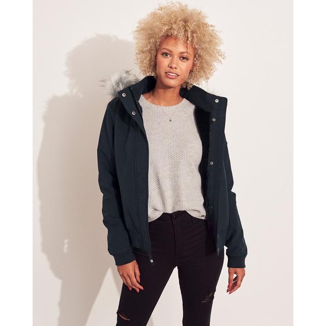 hollister cozy lined bomber jacket