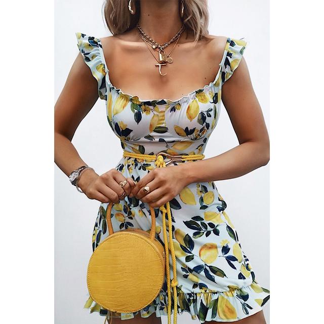 lemon print summer dress