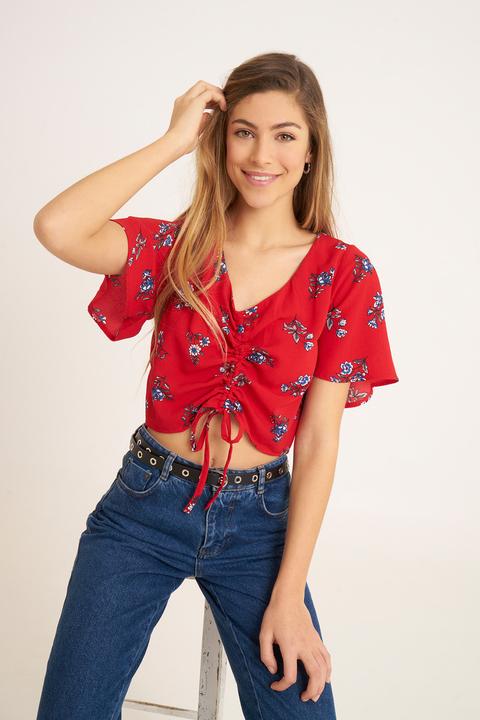 Top Lace-up Flores