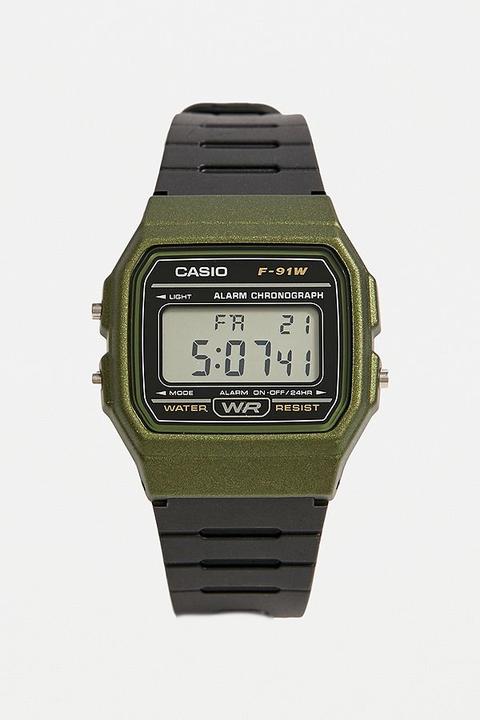 Casio Klassische Uhr F91w 1 In Khaki From Urban Outfitters On 21 Buttons