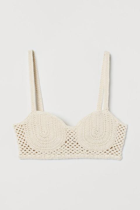 Macramé Bralette - White