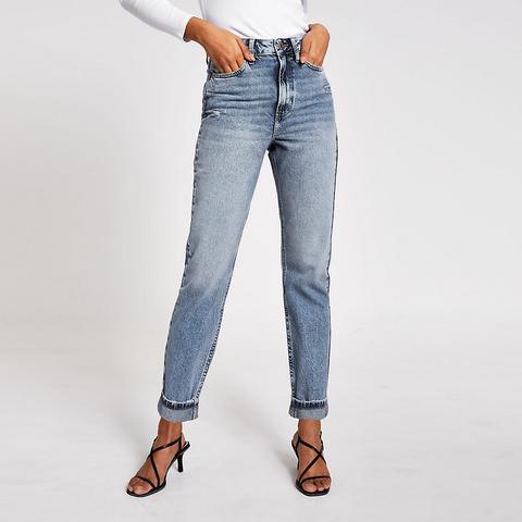 Blue Carrie High Rise Mom Jeans