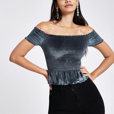 River island discount sequin bardot top