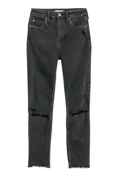 H & M - Skinny High Waist Jeans - Grigio