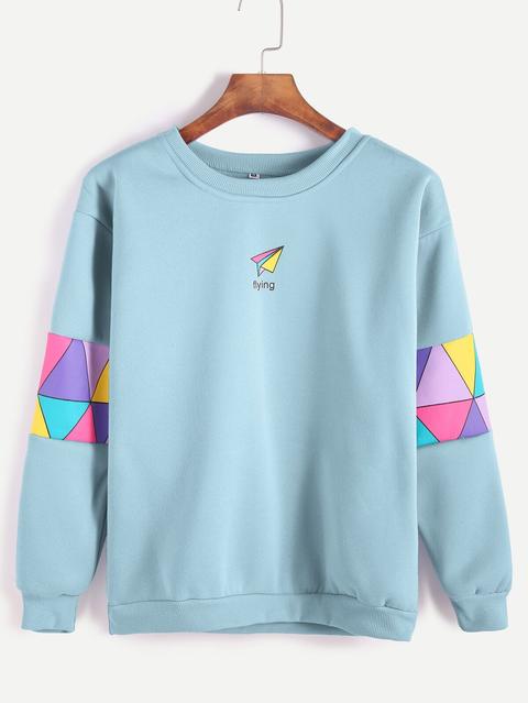 sudadera azul claro