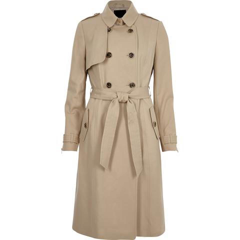 Light Beige Belted Trench Coat