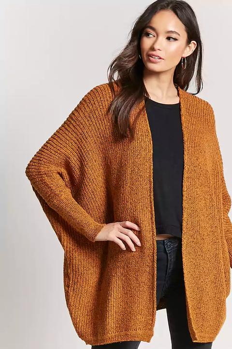 Draped Open-front Cardigan