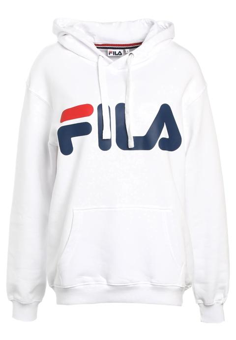 Fila Classic Logo Hood Kangaroo Felpa Con Cappuccio Bright White